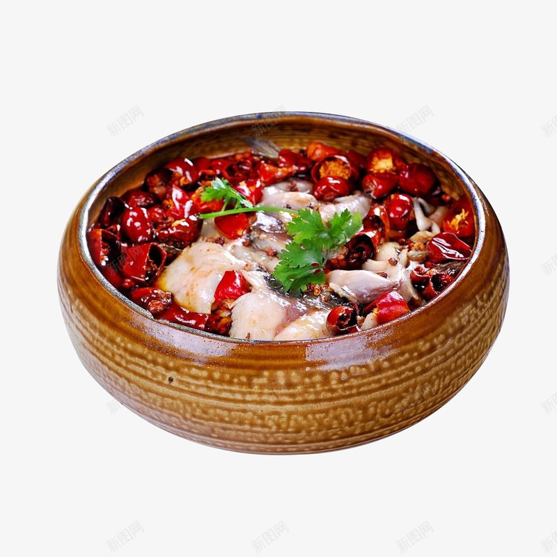 美食烤鱼川菜烤鱼png免抠素材_新图网 https://ixintu.com 烤鱼 红彤彤 菜品 藤椒鱼 豆芽 辣椒 酒席 香菜