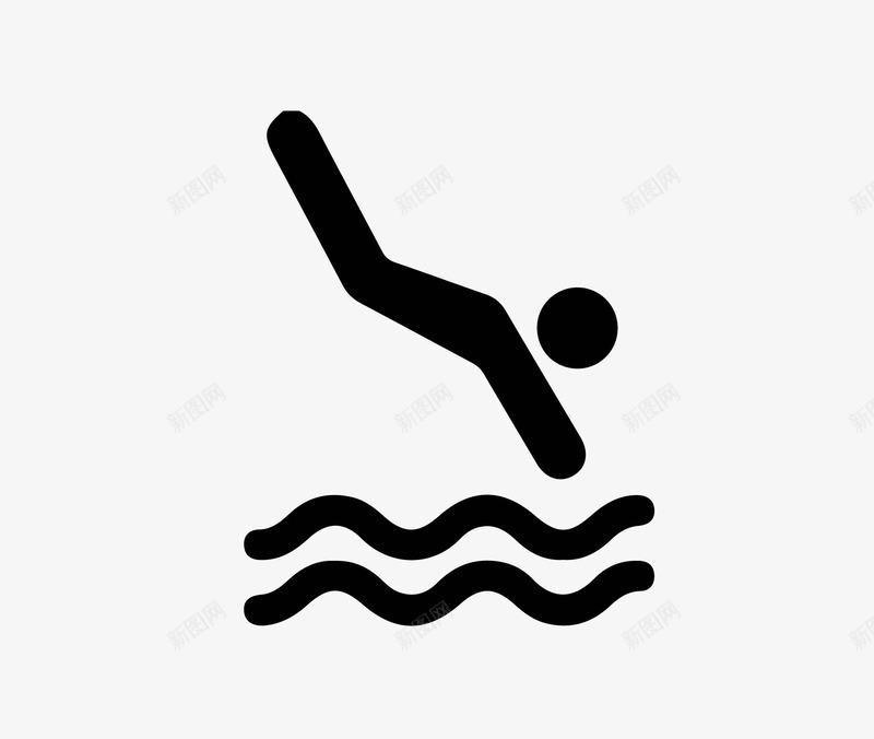 跳水图标png_新图网 https://ixintu.com icon 下水 人物 体育 卡通 图标 图案 手绘 跳板 跳水 跳水运动
