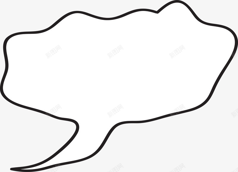 白色不规则对话框png免抠素材_新图网 https://ixintu.com 不规则 对话 白色 聊天 说话