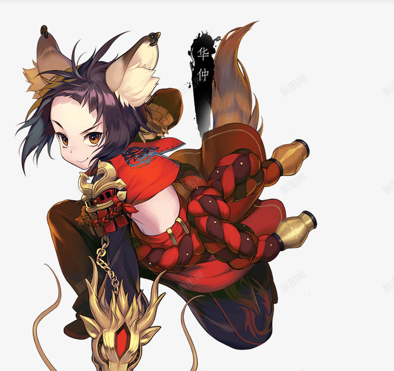 卡通喵耳少女png免抠素材_新图网 https://ixintu.com 卡通 少女