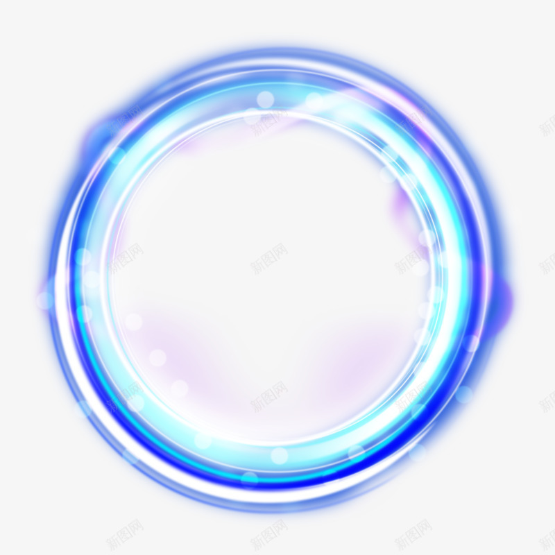 绚丽光效png免抠素材_新图网 https://ixintu.com 圆形边框 展示框 标题框 相框
