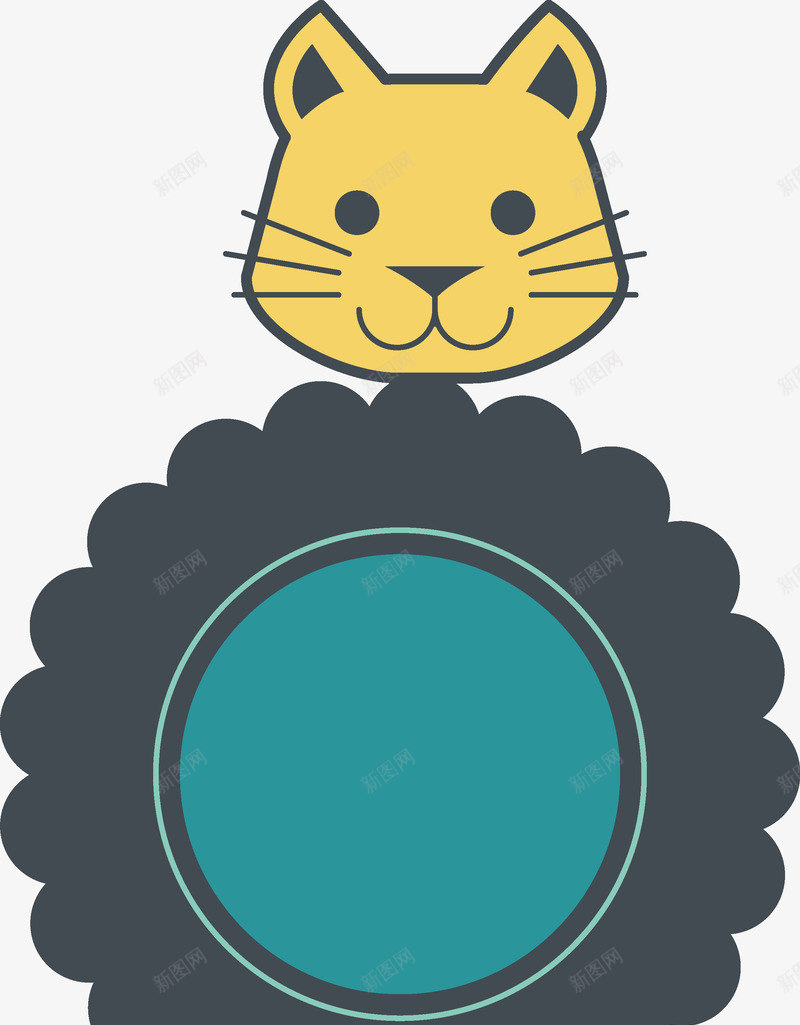 手绘卡通小动物小猫图标矢量图ai_新图网 https://ixintu.com 卡通 商品吊牌 小动物 小狗 小猫 手绘 标签 销售标签 矢量图