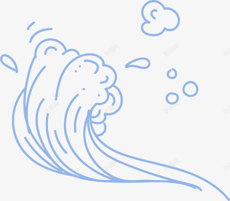 世界海洋日手绘蓝色海浪png免抠素材_新图网 https://ixintu.com 世界海洋日 大海 手绘海浪 绘画 蓝色海洋 蓝色海浪