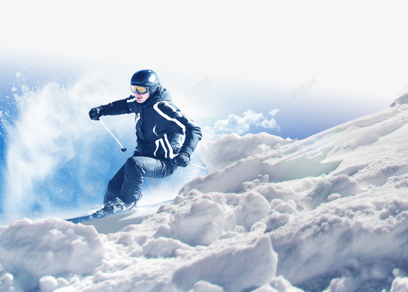滑雪png免抠素材_新图网 https://ixintu.com 企业宣传画背景 企业文化 企业标语背景 创意素材 商业 商务 挑战 永争第一 滑雪 竞争 装饰画 超越自我