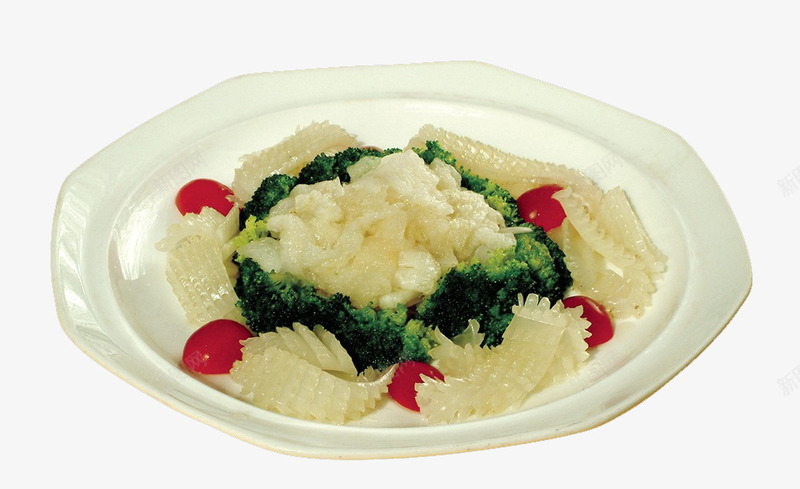 白汁鲜鱿拌鱼肚png免抠素材_新图网 https://ixintu.com 凉拌食品 白汁鲜鱿 美味海鲜 鱼肚