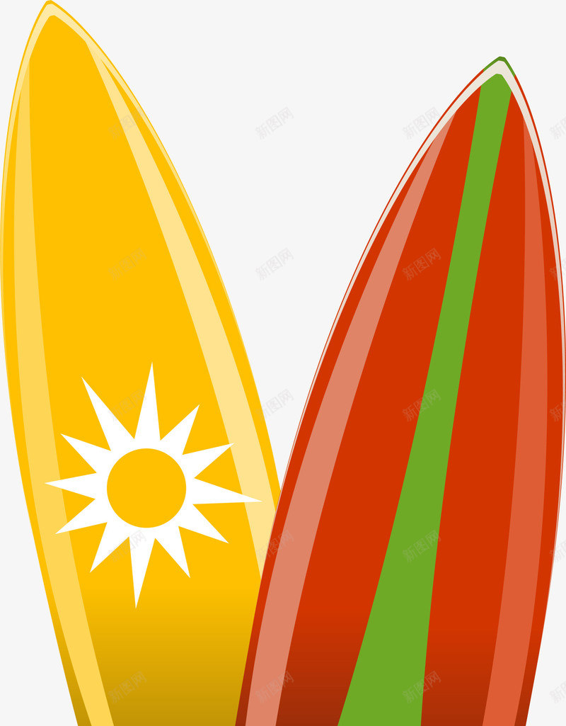 夏天气息时尚冲浪板png免抠素材_新图网 https://ixintu.com 两个冲浪板 冲浪运动 夏天气息 夏季冲浪 时尚冲浪板 激情