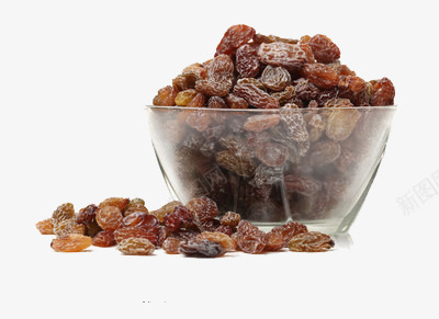 透明碗里的葡萄干png免抠素材_新图网 https://ixintu.com 功效 零食 食品