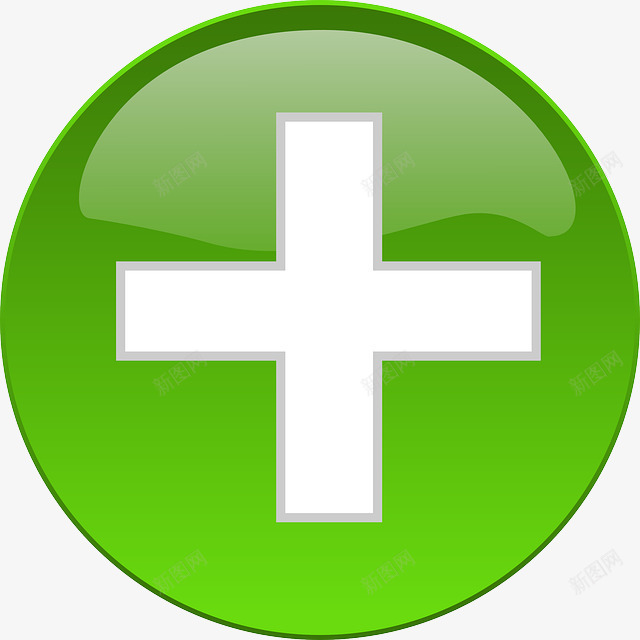 圆形简约十字标志png免抠素材_新图网 https://ixintu.com 医护 医疗 救治 生命