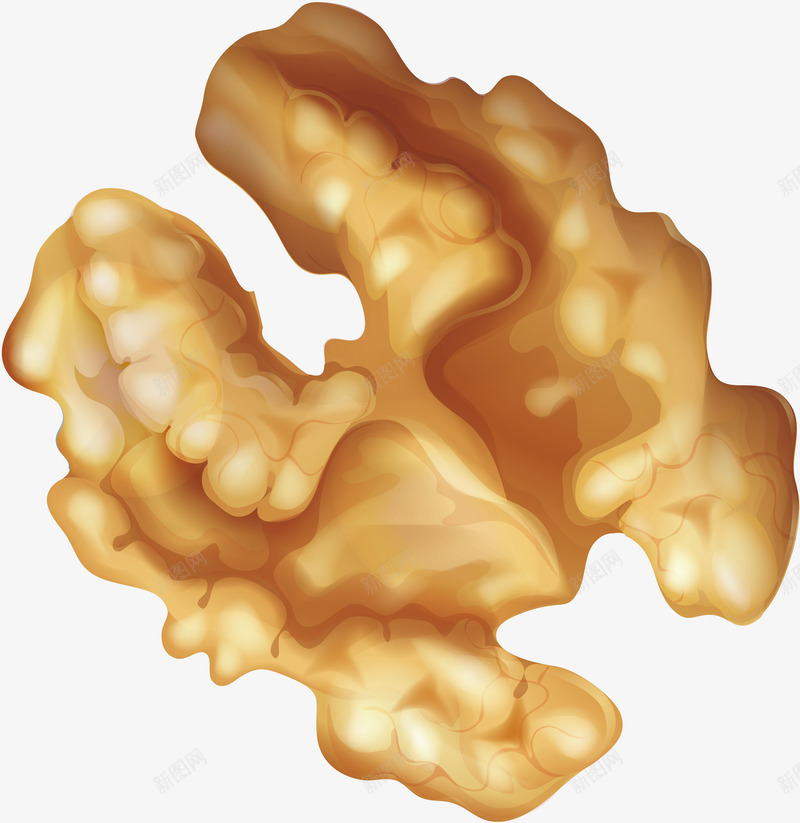 彩色核桃png免抠素材_新图网 https://ixintu.com 卡通可爱 坚果食品 核桃 矢量图案 装饰图 黄色底纹