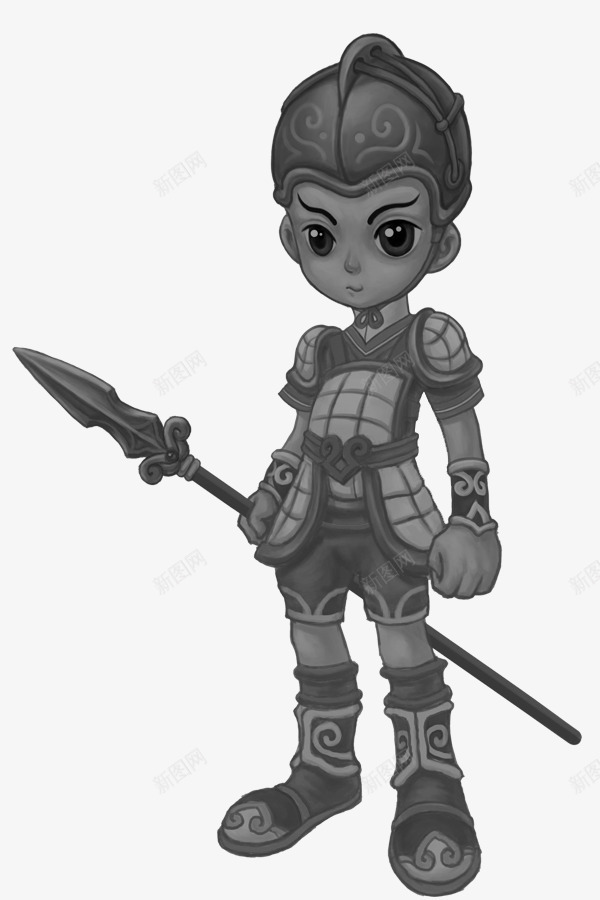 长矛女子士兵兵马俑png免抠素材_新图网 https://ixintu.com 兵马俑 兵马俑卡通 卡通 古代人物 女子士兵 手持长矛 身穿盔甲