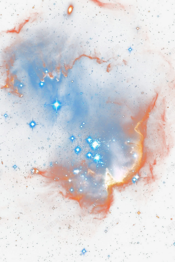 科幻星系星空psd免抠素材_新图网 https://ixintu.com 宇宙星系png 星系素材 满天繁星 科幻星空png素材 荧光 蓝色橙色