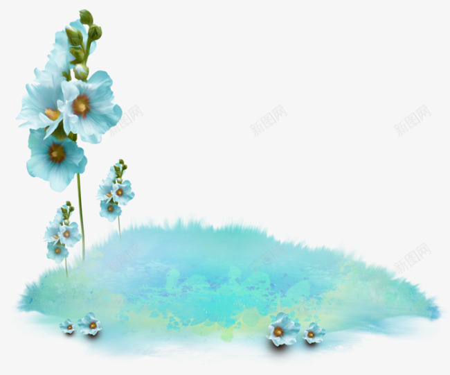 手绘白花模糊草丛透明草丛png免抠素材_新图网 https://ixintu.com 手绘白花 模糊草丛 透明草丛png素材