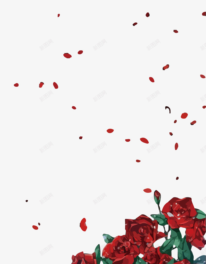 花瓣和花朵png免抠素材_新图网 https://ixintu.com PNG PNG免费下载 PNG图片 PNG矢量 卡通 大红花 花朵 花瓣 飘落