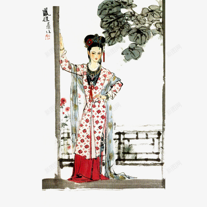 手绘水墨中国风红楼梦王熙凤插画png免抠素材_新图网 https://ixintu.com 中国风 凤姐 古典 手绘 手绘水墨中国风红楼梦王熙凤插画免抠免费下载 插画 水墨 王熙凤 红楼梦 美女 配图 金陵十二钗