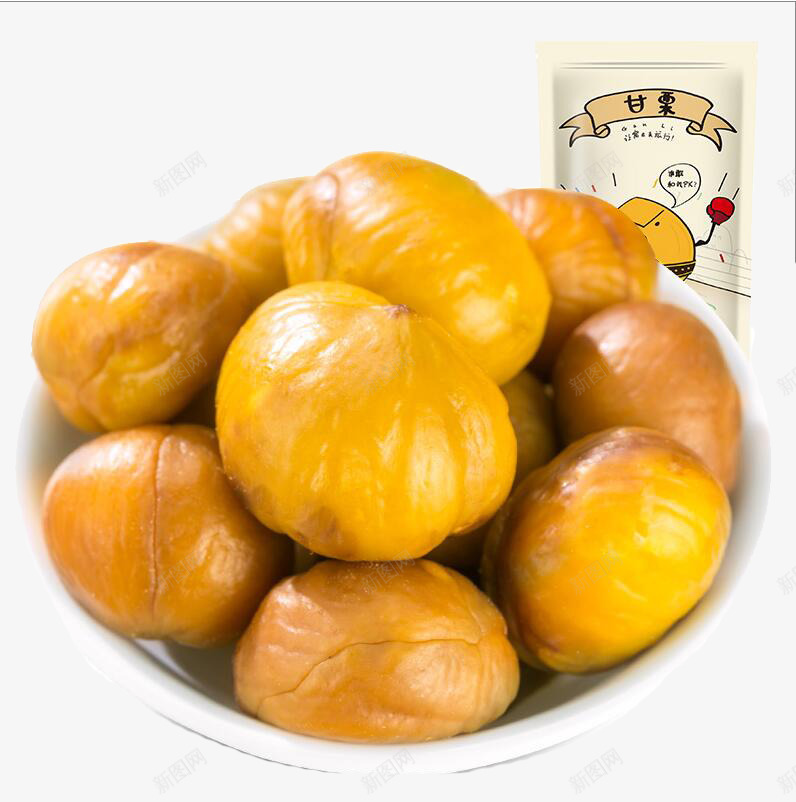 良品铺子甘栗仁png免抠素材_新图网 https://ixintu.com 产品实物 坚果 甘栗 零食