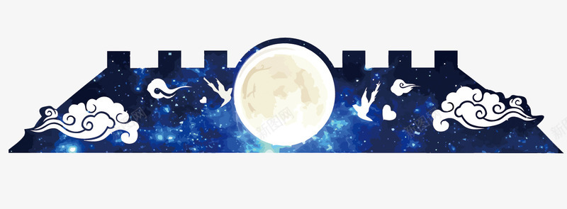 七夕鹊桥png免抠素材_新图网 https://ixintu.com 七夕 中国情人节 情人节 月亮 牛郎织女 相会 鹊桥
