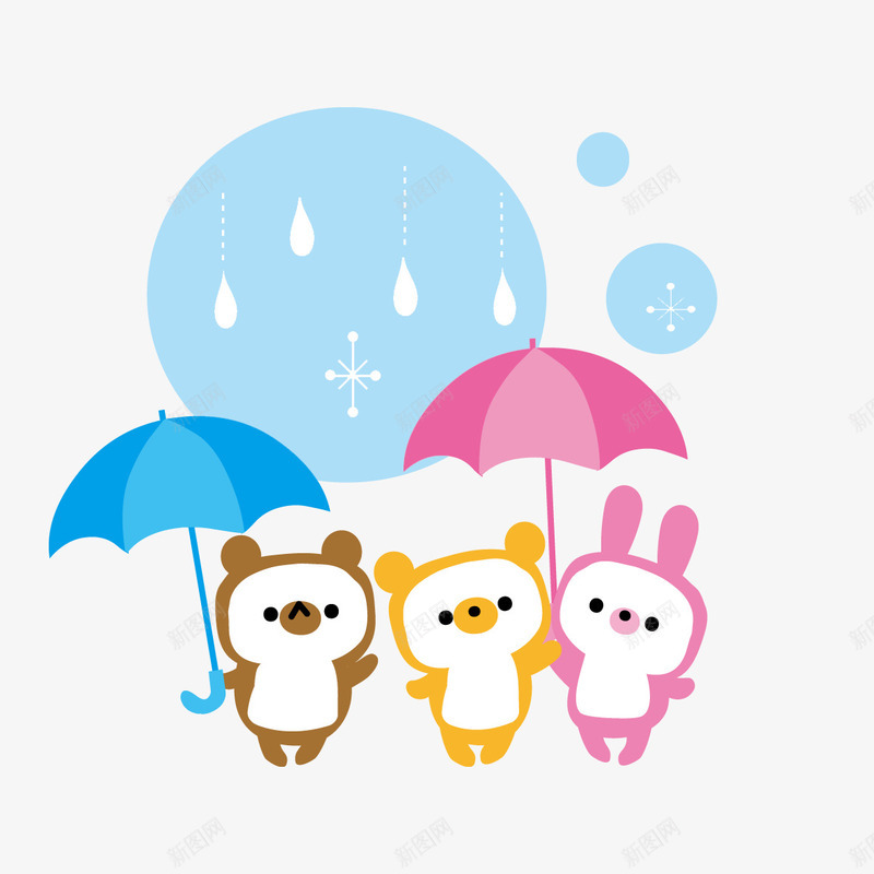 手绘卡通小熊装饰图案psd免抠素材_新图网 https://ixintu.com 卡通 小熊 手绘 装饰图案
