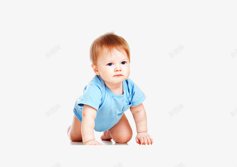 趴着的小宝宝psd免抠素材_新图网 https://ixintu.com 人物素材 婴儿 宝贝 母婴类 真人小孩 蓝衣宝贝