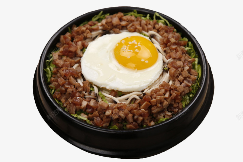 韩式肉末煎蛋青菜拌饭png免抠素材_新图网 https://ixintu.com 煎蛋 石锅拌饭 美味 美食 肉末 荷包蛋 青菜拌饭 韩式 韩式拌饭 韩料