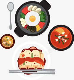美食海报韩式食物卡通图高清图片