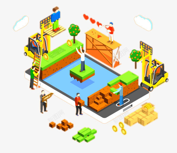 工程师网络工程建设矢量图ai免抠素材_新图网 https://ixintu.com 创意 安装 工程师 工程建设 工程车 彩色 立体 网络 矢量图