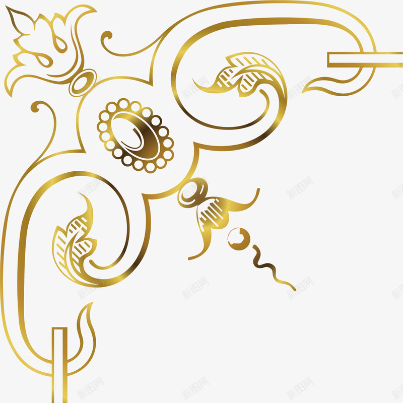 精美欧式角花png免抠素材_新图网 https://ixintu.com 时尚花纹 欧式 欧式角花 角花 高档花纹