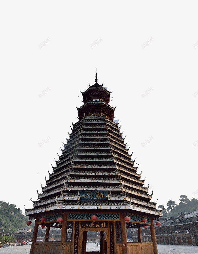 古典建筑贵州侗族鼓楼png免抠素材_新图网 https://ixintu.com 侗族 侗族鼓楼 古典 少数民族 建筑 贵州 阁楼 鼓楼