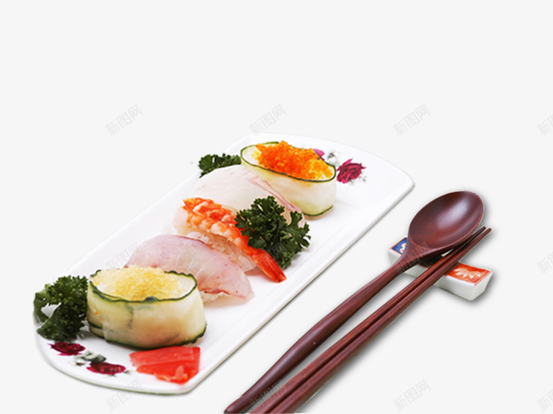 寿司psd免抠素材_新图网 https://ixintu.com 韩食寿司海鲜