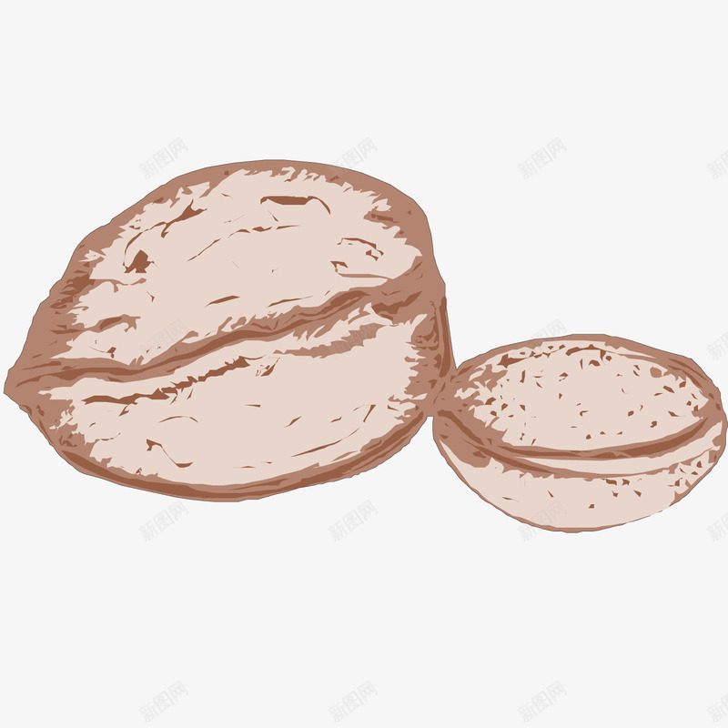 卡通灰色核桃休闲食品矢量图ai免抠素材_新图网 https://ixintu.com 休闲食品 卡通 坚果 核桃 灰色 生核桃 美食 零食 矢量图