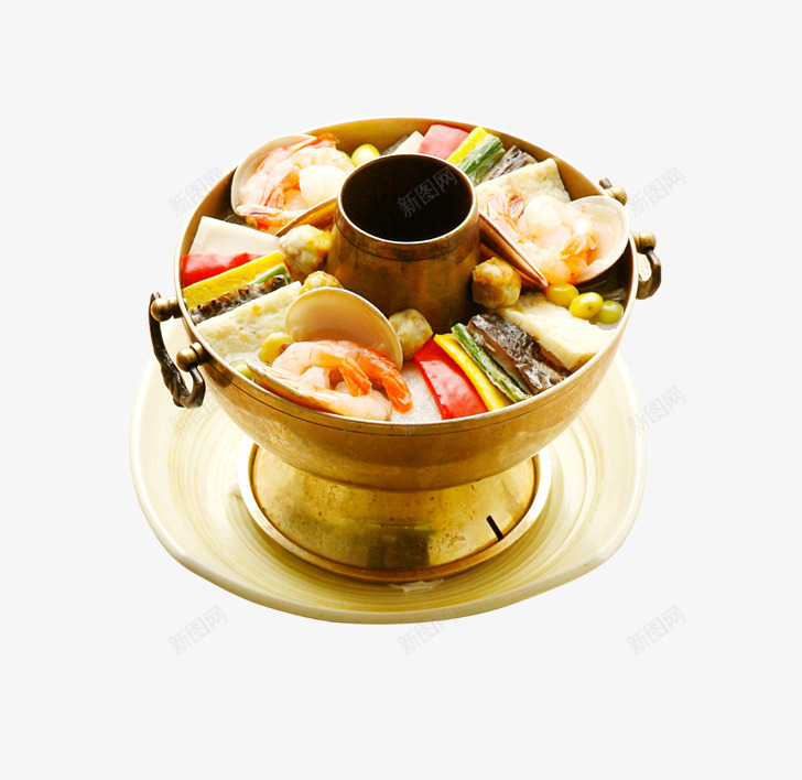 海鲜火锅png免抠素材_新图网 https://ixintu.com 炖汤 美食 肉食 食品 食物 餐饮