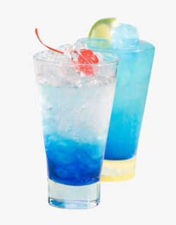 芦荟绿色植物蓝色混合饮品高清图片