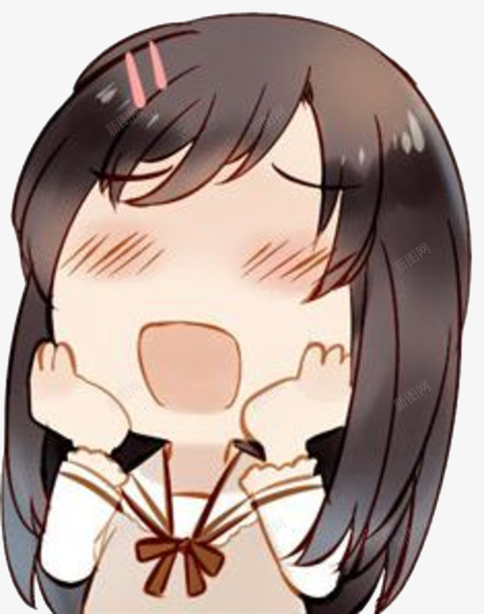 犯花痴女生png免抠素材_新图网 https://ixintu.com 人物 女孩 害羞 犯花痴 花痴