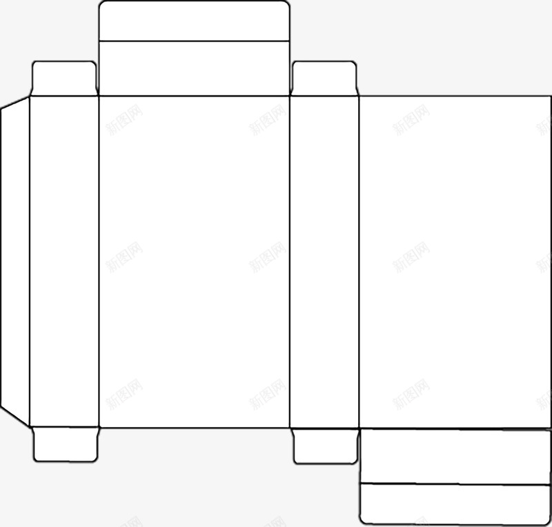 盒子平面展开图png免抠素材_新图网 https://ixintu.com 包装 平面展开图 形状 盒子