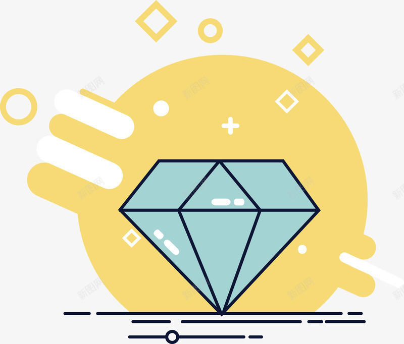 扁平钻石icon图标png_新图网 https://ixintu.com icon 商务图标 图标 扁平图标 珠宝 简洁 钻石 钻石icon
