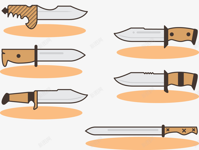 刺刀插画矢量图ai免抠素材_新图网 https://ixintu.com 军事 刀 刃 刺刀 战剑 战场 插画 武器 纲刃 矢量图