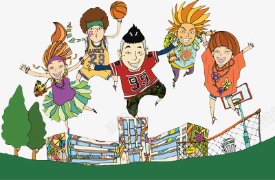 青春洋溢的少年png免抠素材_新图网 https://ixintu.com 朝气 校园 篮球 运动