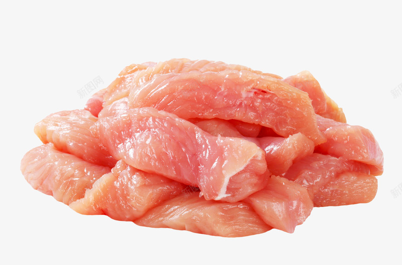 鸡脯肉切片png免抠素材_新图网 https://ixintu.com 实物 家禽 新鲜肉片 有机 火鸡 生食 肉 鸡脯肉 鸡脯肉切片