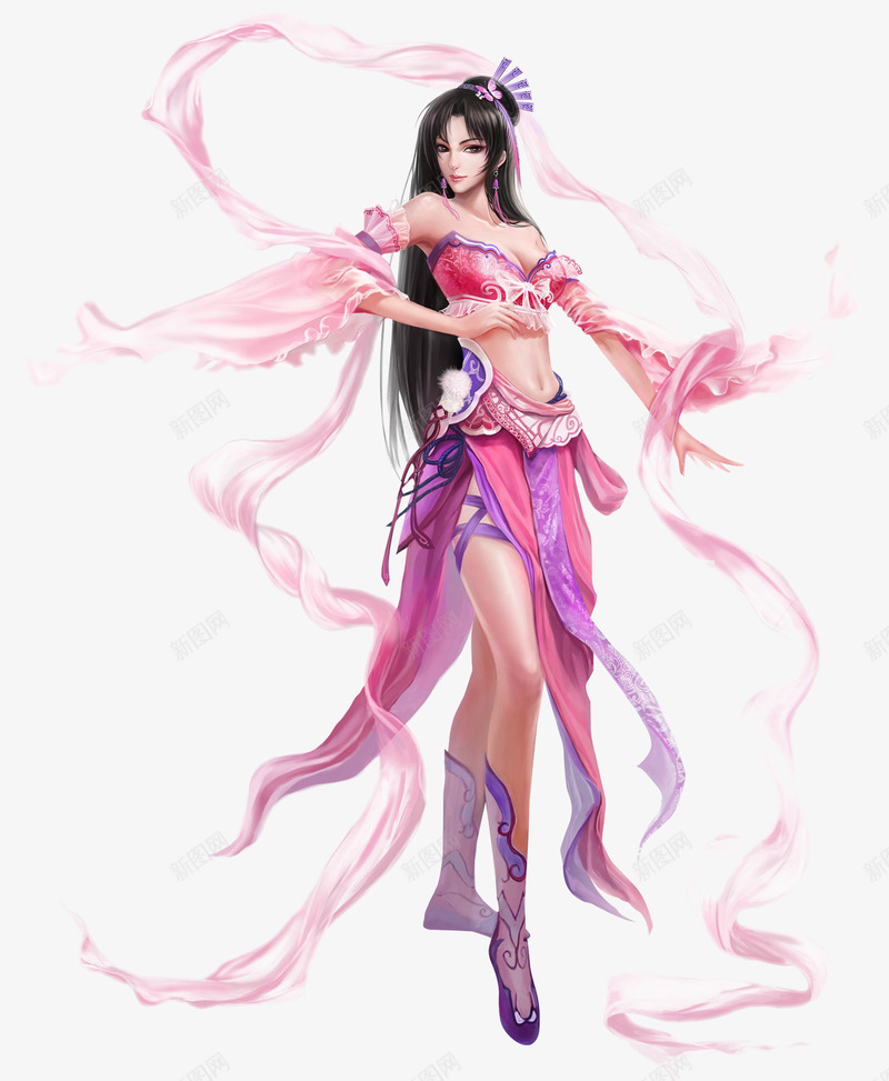卡通性感粉色美女png免抠素材_新图网 https://ixintu.com 卡通 性感 粉色 美女