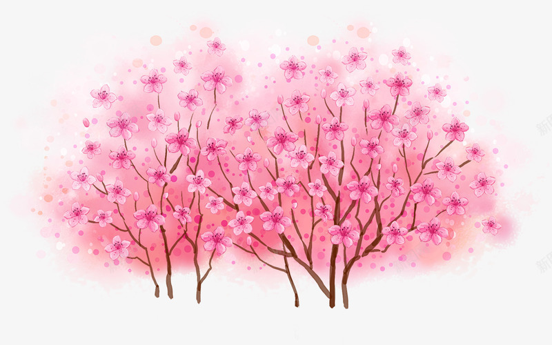 创意合成粉红色的桃花森林png免抠素材_新图网 https://ixintu.com 创意 合成 桃花 森林 粉红色