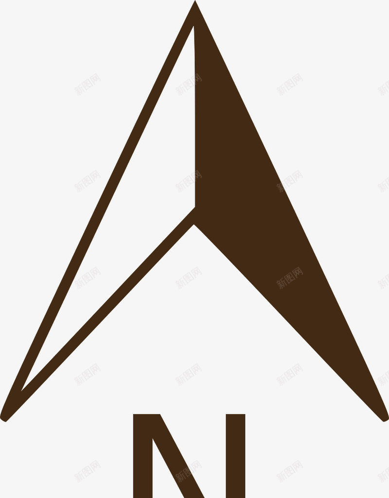 指向南方png免抠素材_新图网 https://ixintu.com 南方 坐标 指北针 指北针符号 指南针 方位