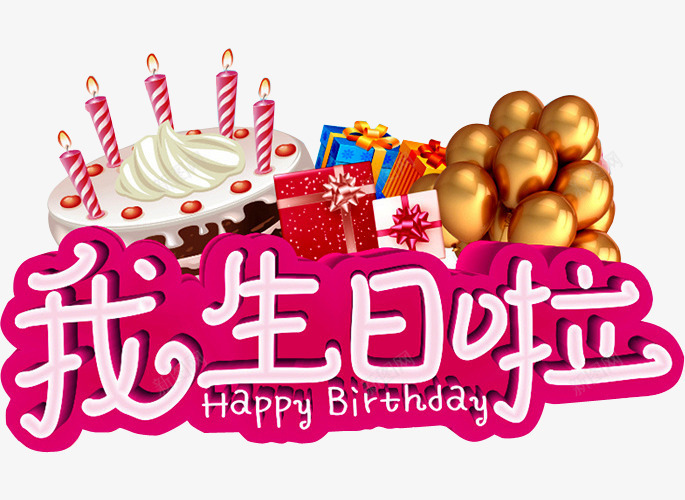我生日啦png免抠素材_新图网 https://ixintu.com birthday 一周岁 周岁之喜 弥月之喜 满月之喜 生日 生日快乐 生日礼物 生日祝福 生日聚会 生日酒会 百天 蛋糕
