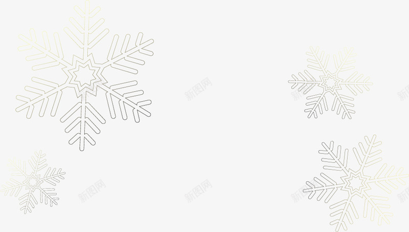 线条雪花漂浮png免抠素材_新图网 https://ixintu.com 漂浮 线条 雪花