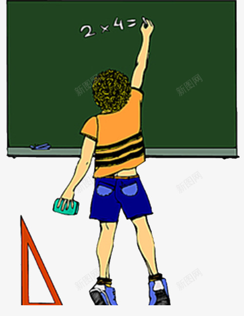 卡通学生背影png免抠素材_新图网 https://ixintu.com 书写 学校 学生 学生背影 背影 青春背影