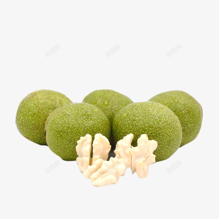 补脑的核桃png免抠素材_新图网 https://ixintu.com 光滑果皮 坚果 果肉 绿色食品 青皮核桃
