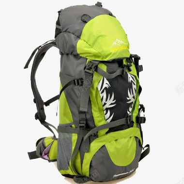 荧光绿登山包png免抠素材_新图网 https://ixintu.com 产品实物 登山包 箱包 荧光绿