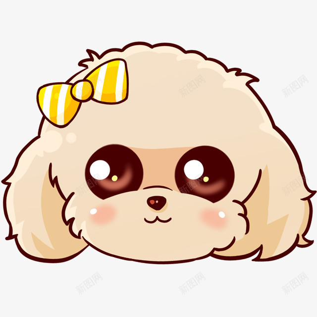 卡通小狗脸png免抠素材_新图网 https://ixintu.com 卡通 狗脸