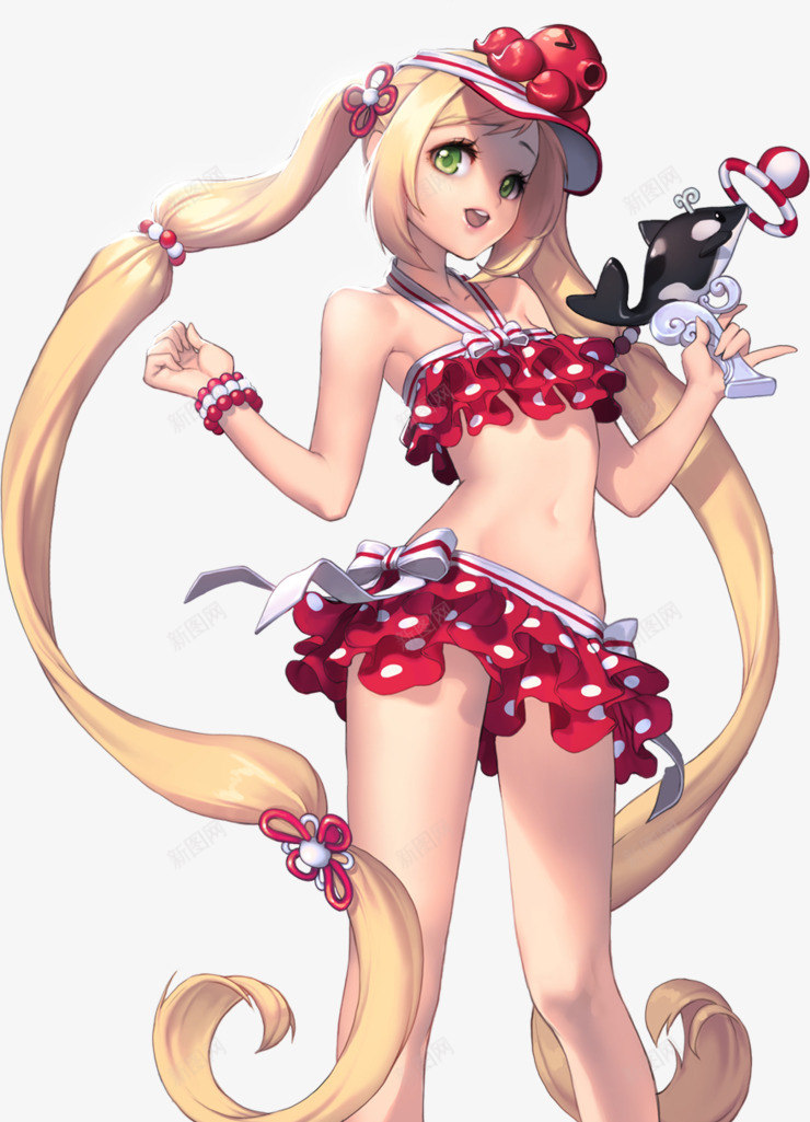夏日沙滩泳装卡通少女png免抠素材_新图网 https://ixintu.com 卡通 夏日 少女 沙滩 泳装