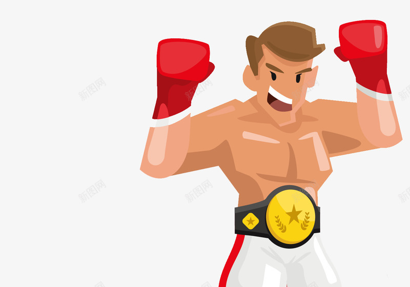 卡通拳击手png免抠素材_新图网 https://ixintu.com 体育竞技 卡通 拳击 拳击手 拳击比赛 搏击比赛