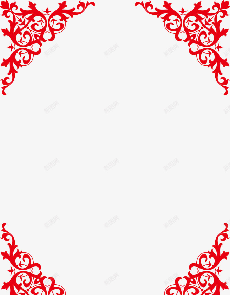 红色窗花png免抠素材_新图网 https://ixintu.com 中式窗纹 中式花纹 印花 古代窗纹 窗纹 窗花 花纹 边框