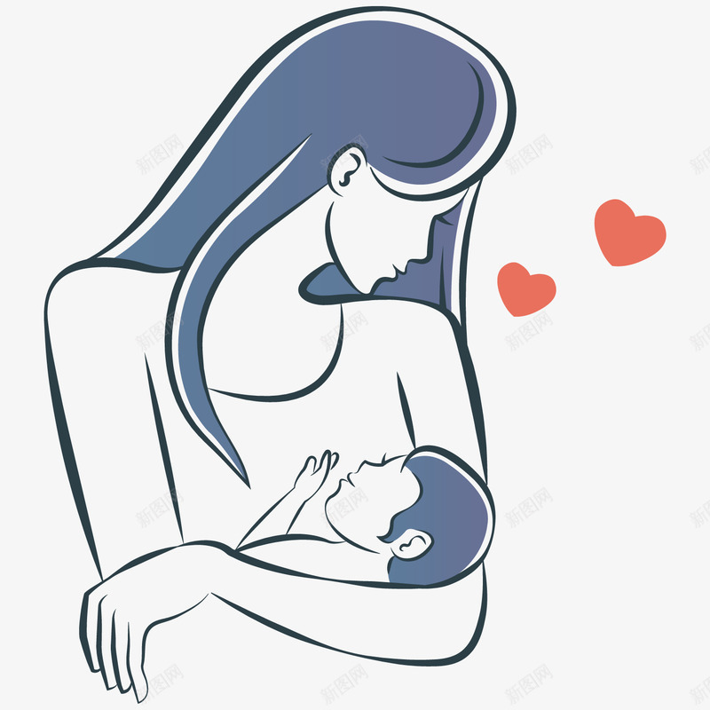 时尚母婴插画图标png_新图网 https://ixintu.com 商标设计 女性节日Logo设计 妈妈 婴儿 插画 母亲节标志 母亲节海报logo 母婴绘画插画片 母婴绘画插画设计 母爱 绘画 节日标志图形 节日标志设计